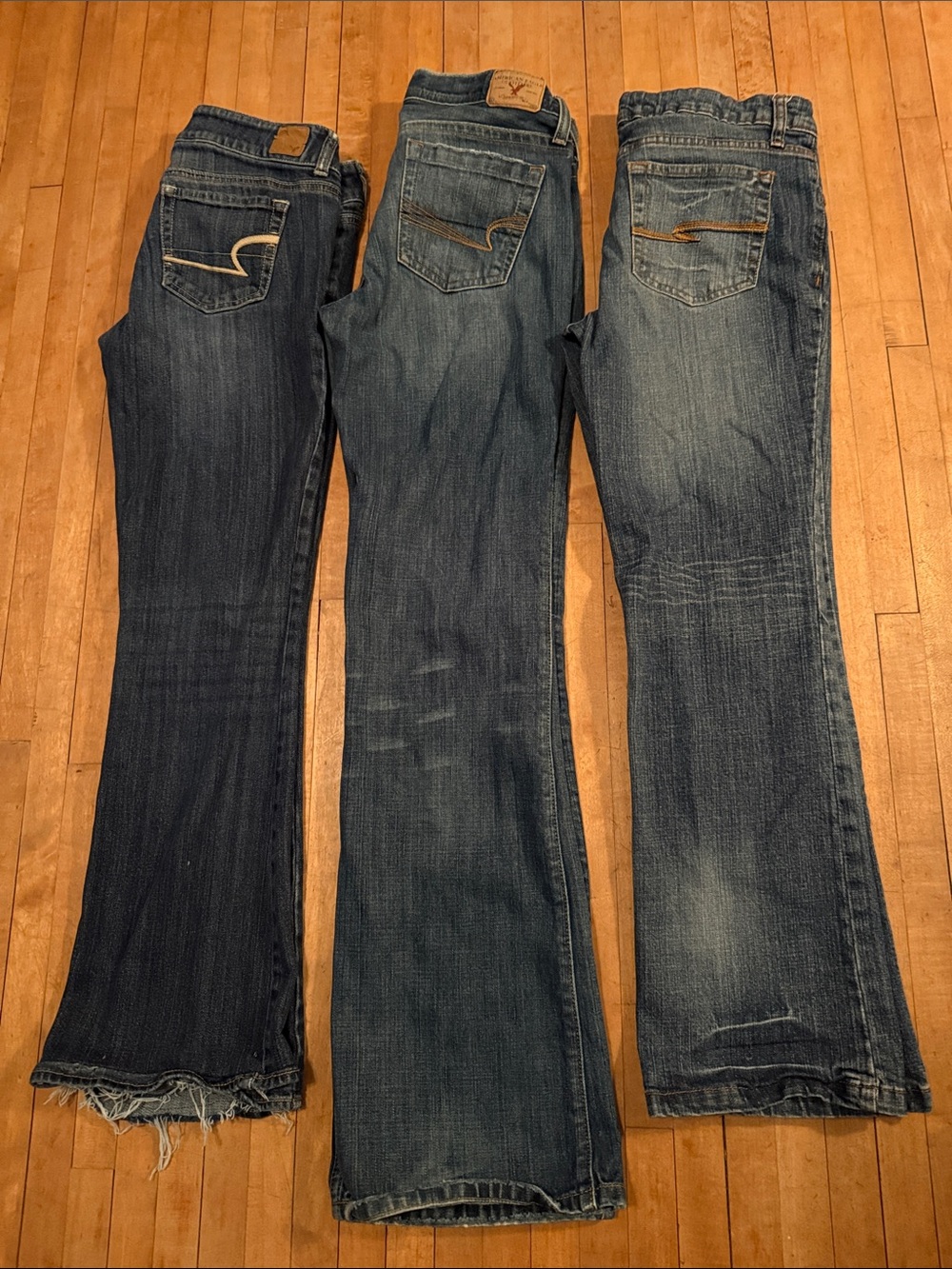Lot 3 Women’s Flare Denim Jeans - Classic Blue